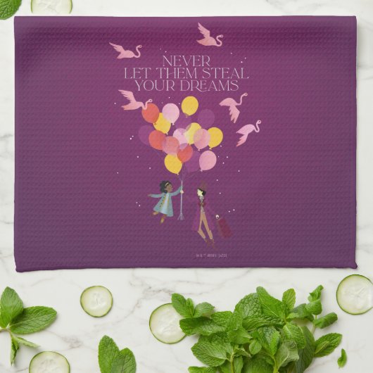 Wonka "Laat ze nooit je dromen stelen" Theedoek (Gevouwen)