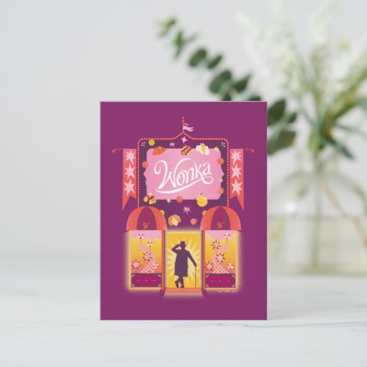 Wonka Snoep Store Graphic Briefkaart (Staand voorkant)