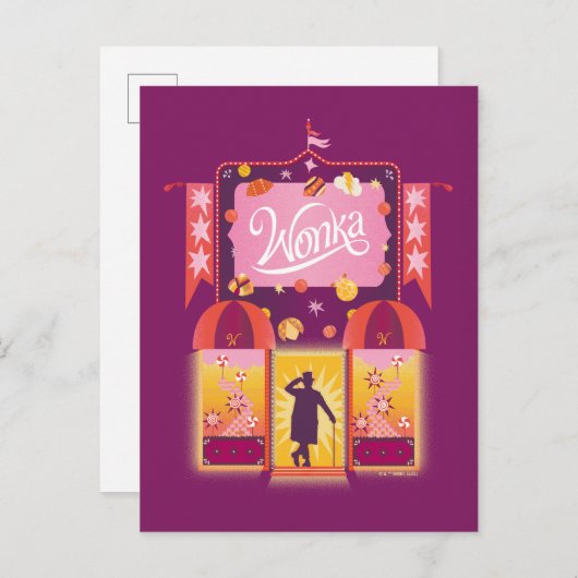 Wonka Snoep Store Graphic Briefkaart (Voorkant / Achterkant)