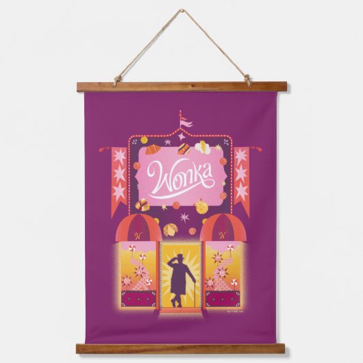 Wonka Snoep Store Graphic Hangend Wandkleed (Voorkant)