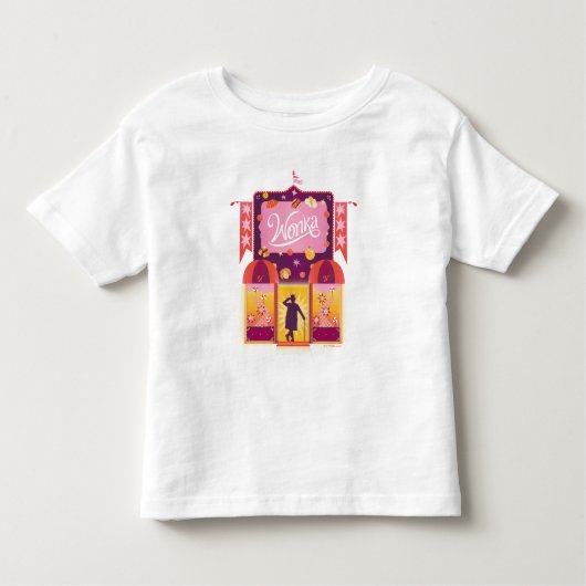 Wonka Snoep Store Graphic Kinder Shirts (Voorkant)