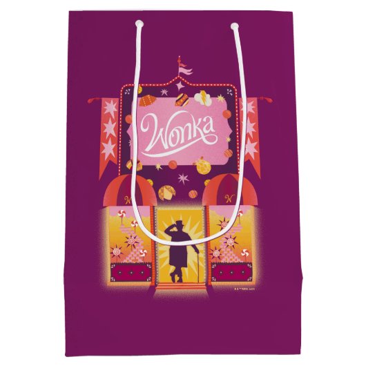 Wonka Snoep Store Graphic Medium Cadeauzakje (Achterkant)