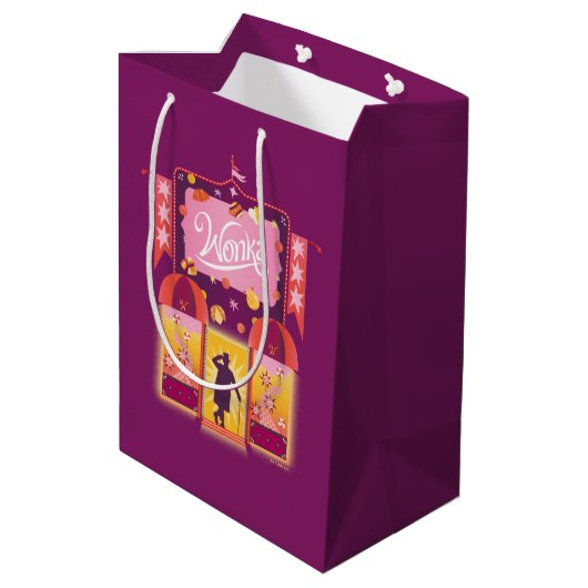 Wonka Snoep Store Graphic Medium Cadeauzakje (Achterkant Gekanteld)