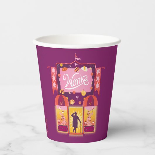 Wonka Snoep Store Graphic Papieren Bekers (Voorkant)