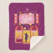 Wonka Snoep Store Graphic Sherpa Deken (Voorkant)