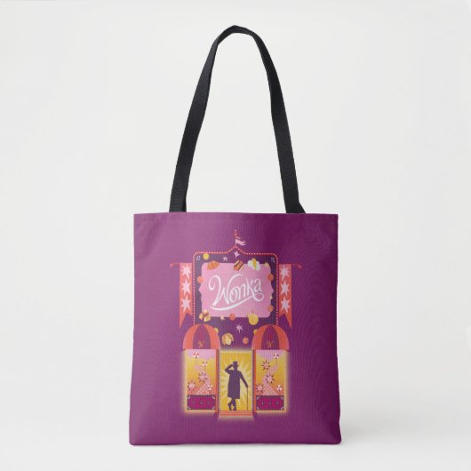Wonka Snoep Store Graphic Tote Bag (Voorkant)