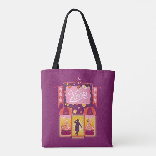 Wonka Snoep Store Graphic Tote Bag (Achterkant)