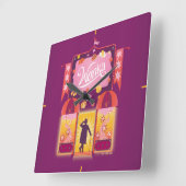 Wonka Snoep Store Graphic Vierkante Klok (Hoek)