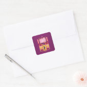Wonka Snoep Store Graphic Vierkante Sticker (Envelop)