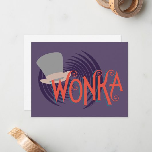Wonka Spiral Logo Notitiekaartje (Voorkant / Achterkant in situ)