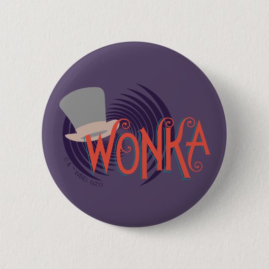 Wonka Spiral Logo Ronde Button 5,7 Cm (Voorkant)