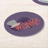 Wonka Spiral Logo Ronde Kartonnen Onderzetter (Gebogen)