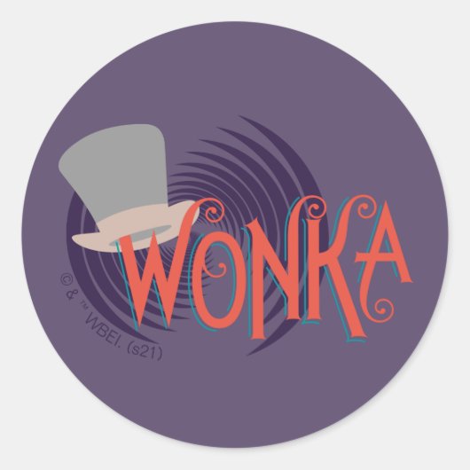 Wonka Spiral Logo Ronde Sticker (Voorkant)