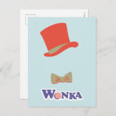 Wonka Top Hat & Bow Stropdas Briefkaart (Voorkant / Achterkant)