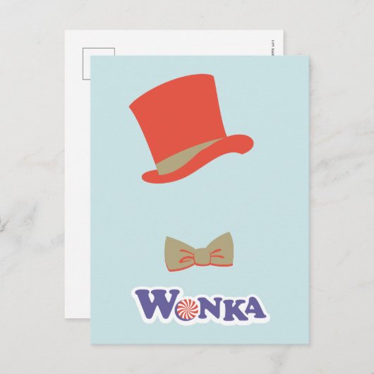 Wonka Top Hat & Bow Stropdas Briefkaart (Voorkant / Achterkant)