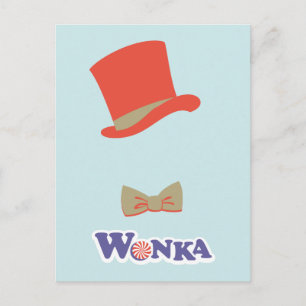 Wonka Top Hat & Bow Stropdas Briefkaart