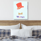 Wonka Top Hat & Bow Stropdas Canvas Afdruk (Insitu (Slaapkamer))