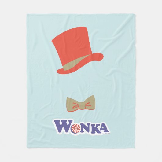 Wonka Top Hat & Bow Stropdas Fleece Deken (Voorkant)