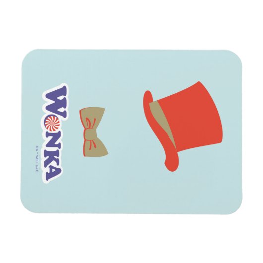 Wonka Top Hat & Bow Stropdas Magneet (Horizontaal)