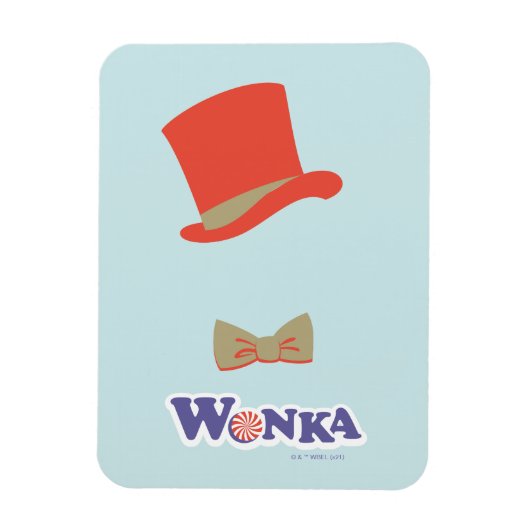 Wonka Top Hat & Bow Stropdas Magneet (Verticaal)