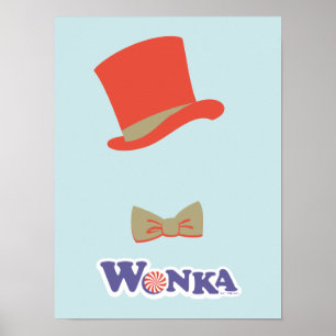 Wonka Top Hat & Bow Stropdas Poster