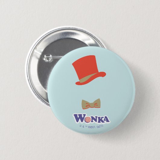 Wonka Top Hat & Bow Stropdas Ronde Button 5,7 Cm (Voorkant /achterkant)