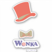 Wonka Top Hat & Bow Stropdas Sticker (Voorkant)