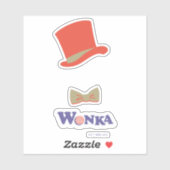 Wonka Top Hat & Bow Stropdas Sticker (Vel)