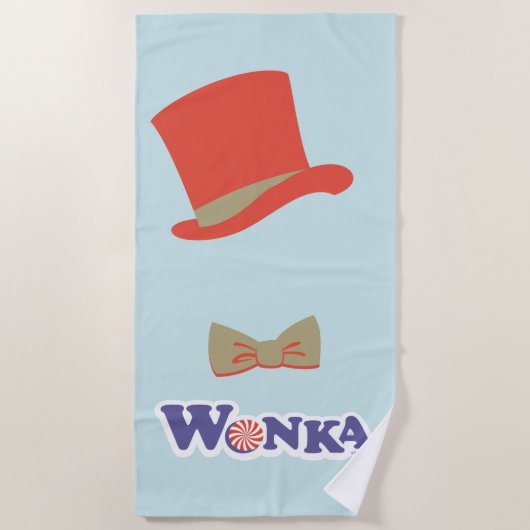 Wonka Top Hat & Bow Stropdas Strandlaken (Voorkant)