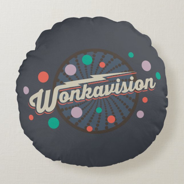 Wonkavision Logo Rond Kussen (Voorkant)