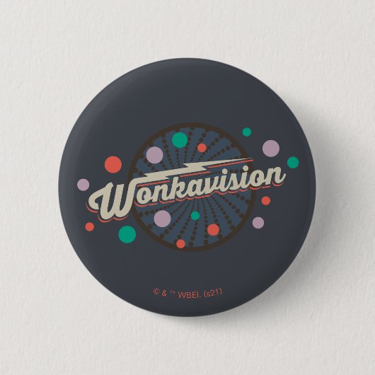 Wonkavision Logo Ronde Button 5,7 Cm (Voorkant)