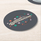 Wonkavision Logo Ronde Kartonnen Onderzetter (Gebogen)