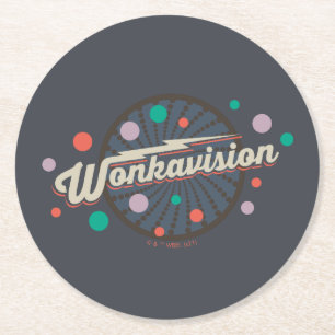 Wonkavision Logo Ronde Kartonnen Onderzetter