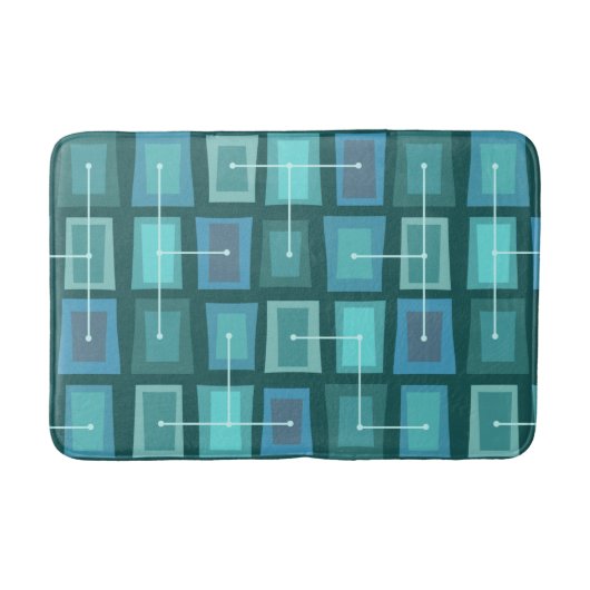 Wonky Doors Smaller Ocean Blue Badmat (Voorkant)