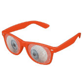 "Wonky Eyeballs" Oranje Halloween Retro Zonnebril (Gekanteld)