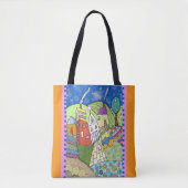 Wonky Folk Art Houses Tote Bag (Voorkant)