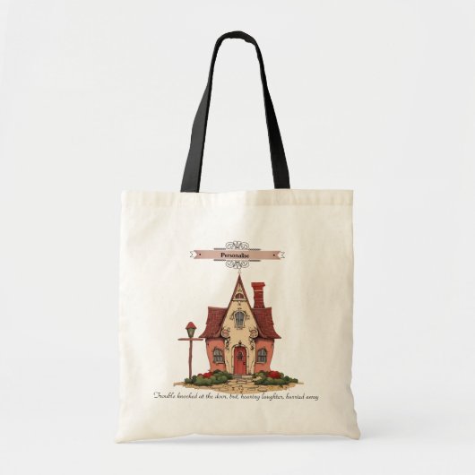 Wonky Old House Fun Benjamin Franklin Quote Tote Bag (Voorkant)