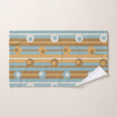 Wonky Polka Dots and Stripes, Abriot, Blue, Brown Bad Handdoek (Handdoek)