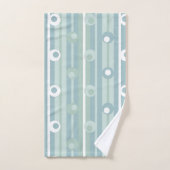 Wonky Polka Dots and Stripes, Zee Glass, blauw Bad Handdoek (Handdoek)