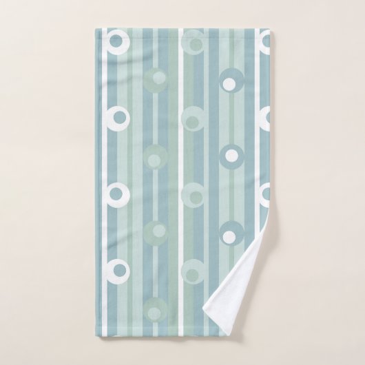Wonky Polka Dots and Stripes, Zee Glass, blauw Bad Handdoek (Handdoek)