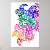 Wonky Rainbow Doodle Poster (Voorkant)