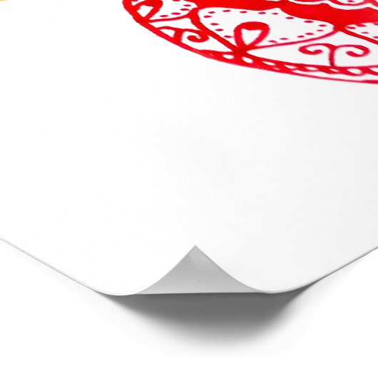 Wonky Rainbow Doodle Poster (Hoek)