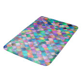 Wonky Rainbow Glitter Metal Mermaid Scales Badmat (Gekanteld)