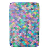 Wonky Rainbow Glitter Metal Mermaid Scales Badmat (Voorkant Verticaal)