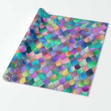 Wonky Rainbow Glitter Metal Mermaid Scales