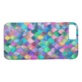 Wonky Rainbow Glitter Metal Mermaid Scales Case-Mate iPhone Case (Achterkant (Horizontaal))