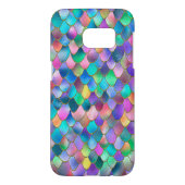 Wonky Rainbow Glitter Metal Mermaid Scales Case-Mate Samsung Galaxy Hoesje (Achterkant)