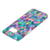 Wonky Rainbow Glitter Metal Mermaid Scales Case-Mate Samsung Galaxy Hoesje (Onderkant)