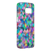 Wonky Rainbow Glitter Metal Mermaid Scales Case-Mate Samsung Galaxy Hoesje (Back/Rechts)