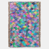 Wonky Rainbow Glitter Metal Mermaid Scales Deken (Voorkant Verticaal)